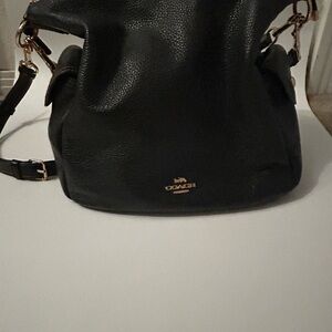 Coach Black Leather Shoulder Bag
